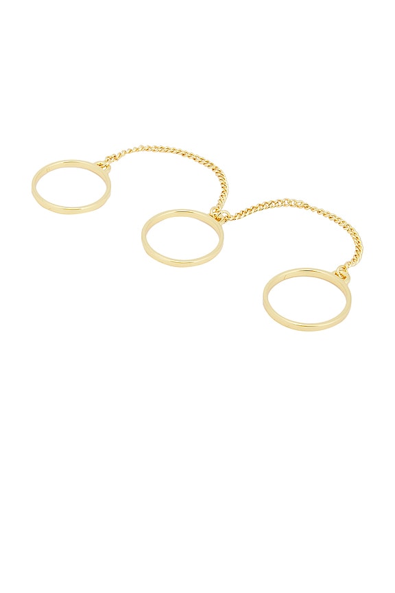 view 2 of 3 Thin Three Finger Ring in Gold