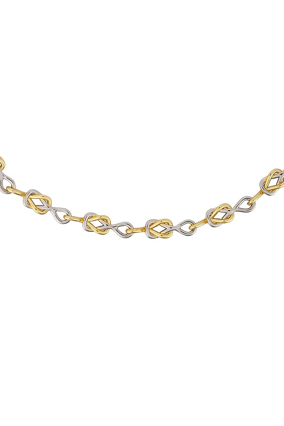 view 2 of 4 Slipknot Link Necklace in Silver & Gold