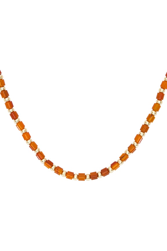 view 2 of 2 COLLAR LARGO MARCY in Gold, Carnelian, & Amber