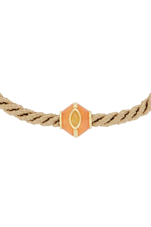 view 2 of 3 Marquise Inlaid Honeycomb Pendant in Amber & Aragonite