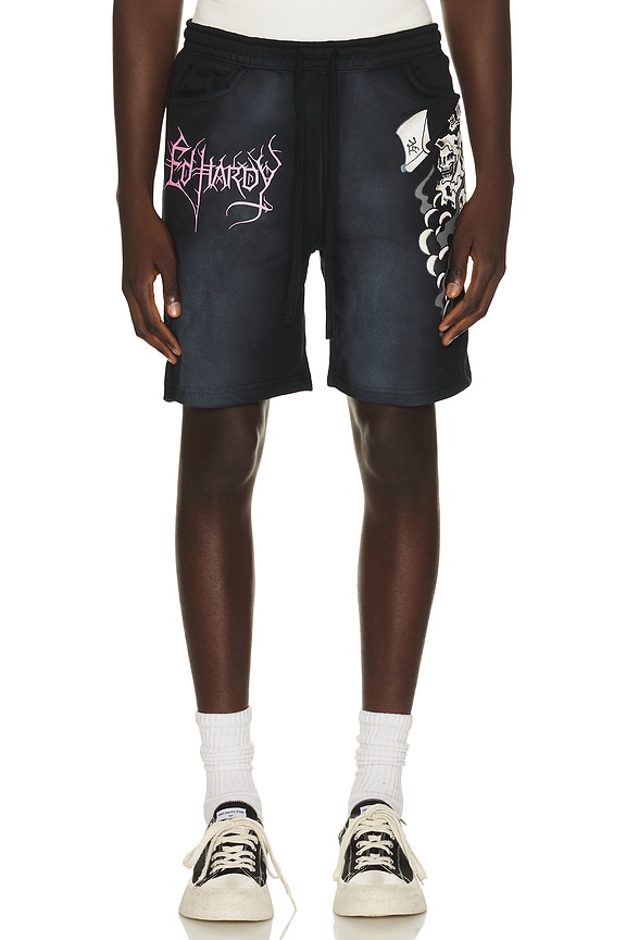 view 1 of 4 Reaper Fleece Short in Sunfade Black