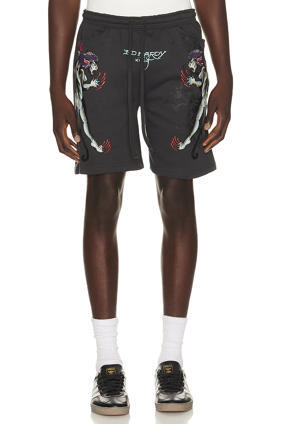 view 1 of 4 Pantera Fleece Short in Dark Grey