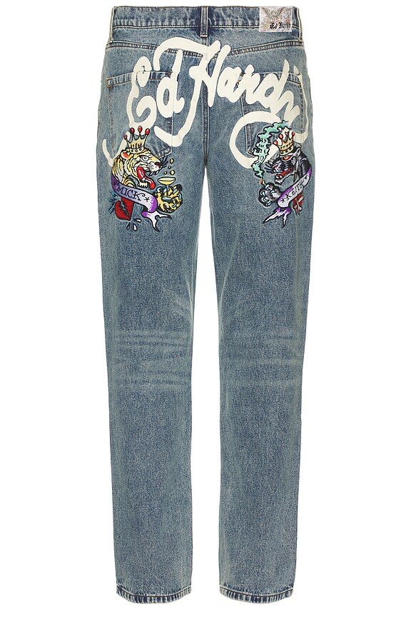 view 2 of 7 Skull Loose Fit Jeans in Medium Tint