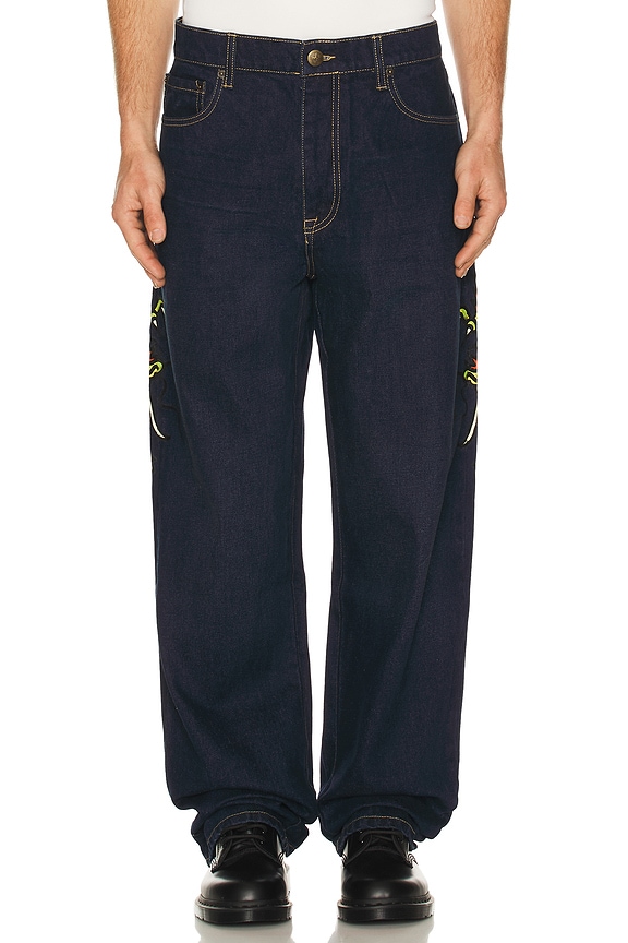 view 2 of 6 Dragons Selvage Baggy Denim Pants in Dark Denim