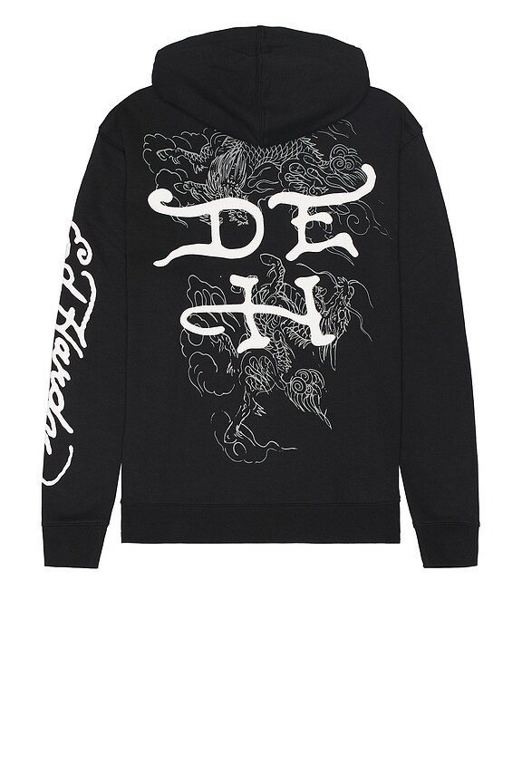 view 2 of 3 Japan Dragon Pullover Hoodie in Black