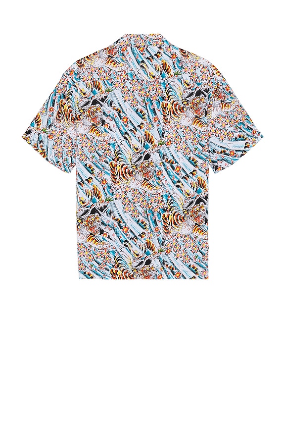 view 2 of 4 Tiger Flower Camp Shirt in Baby Blue