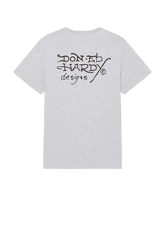 view 2 of 4 Rhinestone Battle Tee in Heather Grey