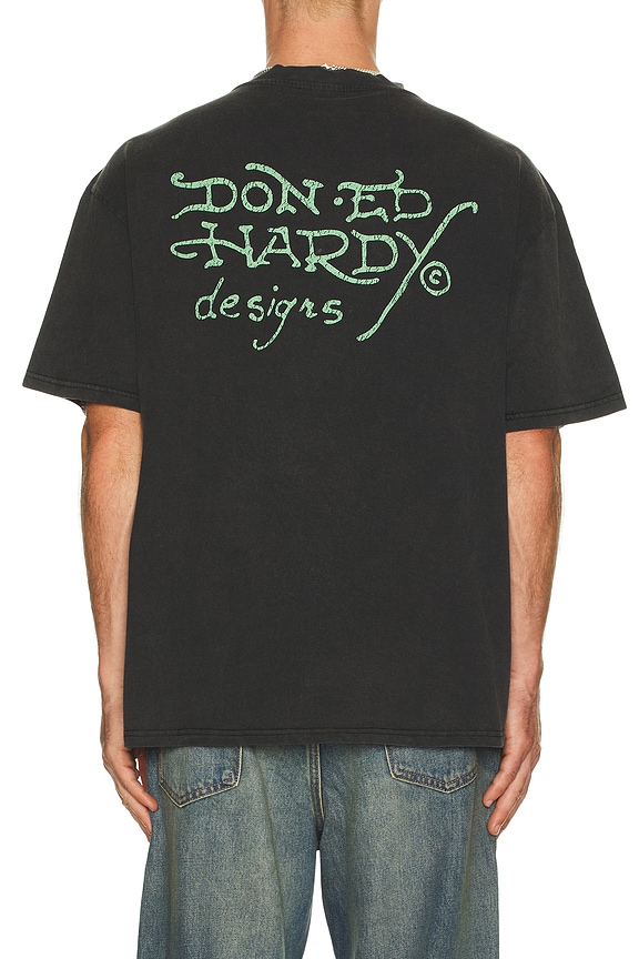 view 2 of 5 CAMISETA BOXY SKULL SNAKES in Vintage Black