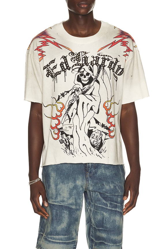 view 1 of 5 By Appointment Only Reaper Cropped Boxy Tee in Vintage Ivory