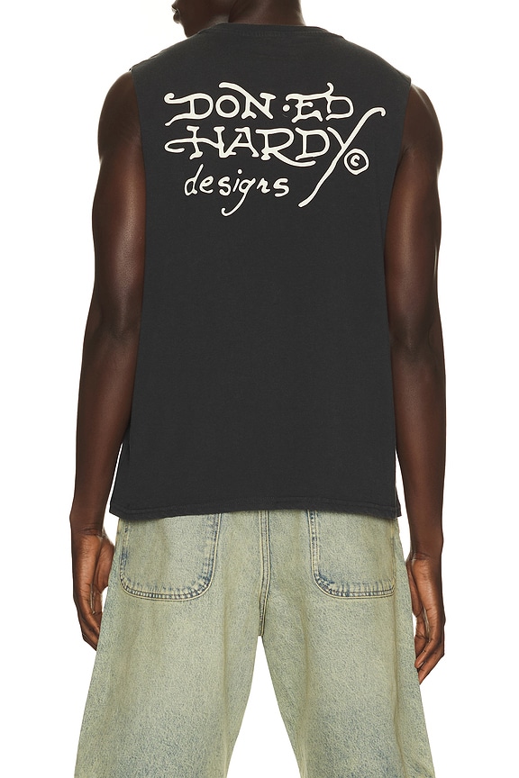 view 2 of 4 Wolves Cut Off Tee in Mineral Grey