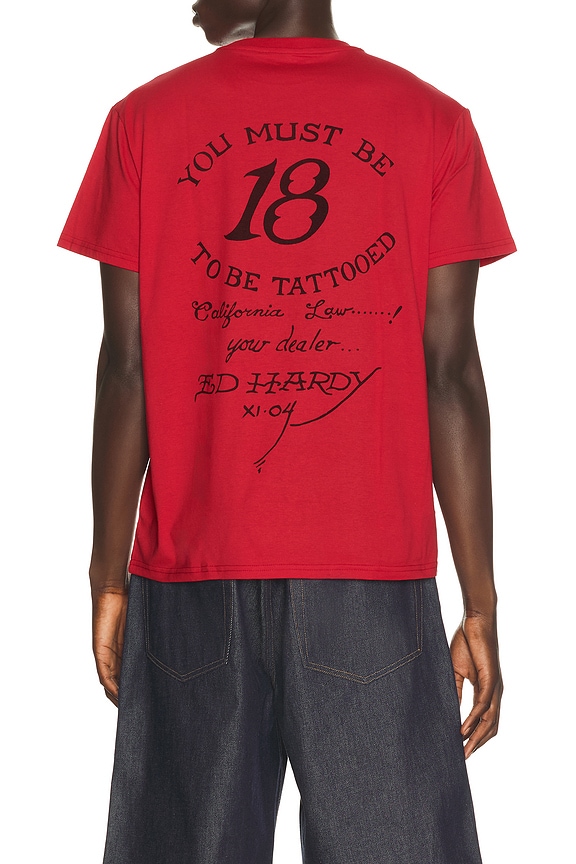 view 2 of 5 Firelord Rhinestone Throwback Tee in Firelord Red