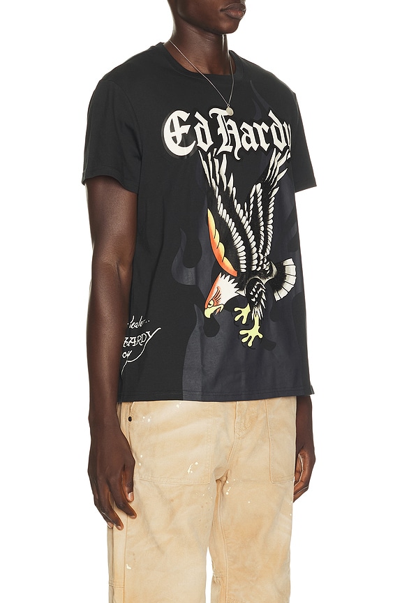 view 2 of 5 Eagle Throwback Tee in Faded Black