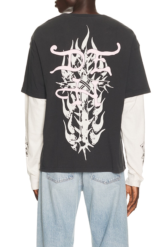 view 2 of 4 Mary Boxy Hangdown Tee in Mineral Grey