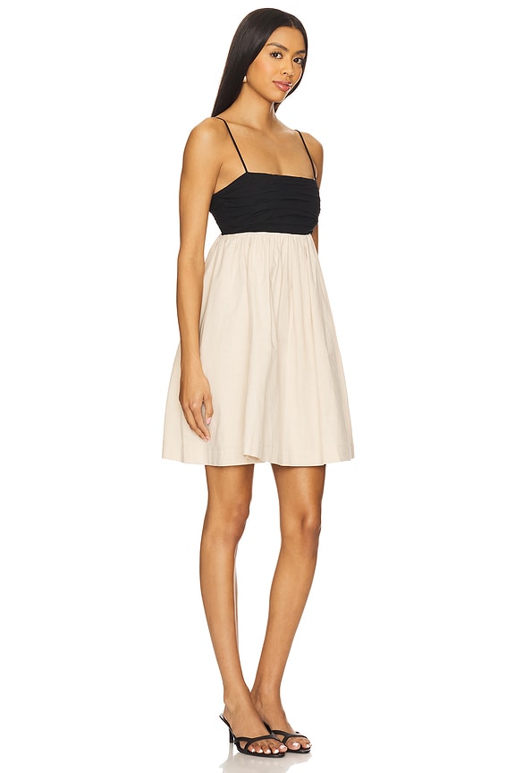 view 2 of 3 Percy Linen Dress in Ecru & Black