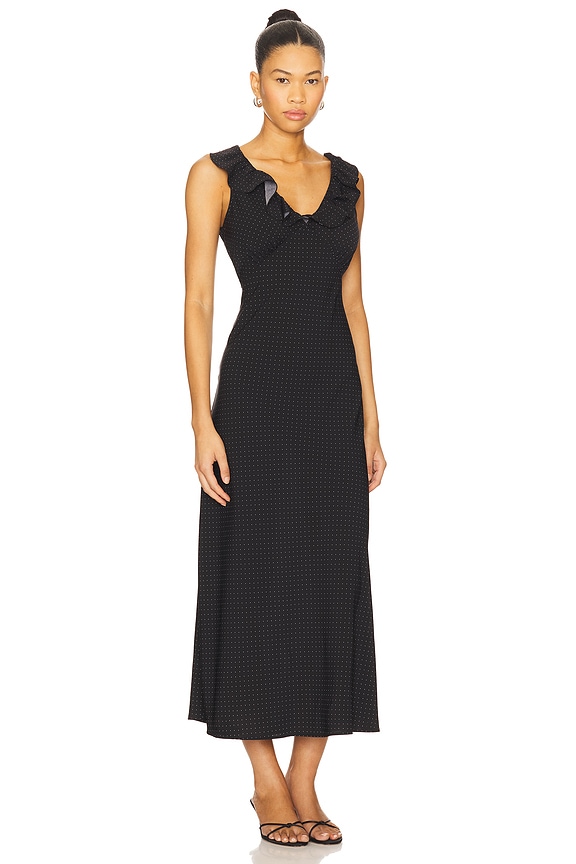 view 2 of 4 Nadine Dress in Black White Dot