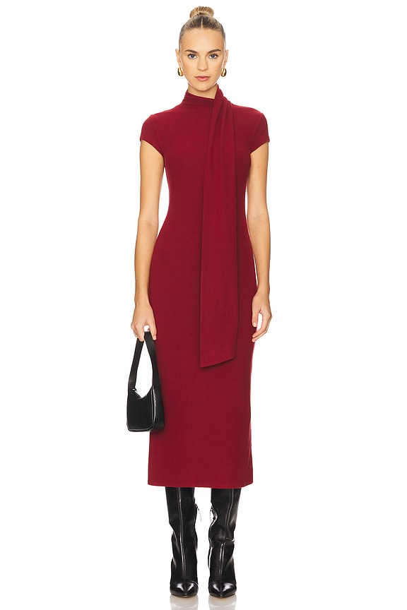 view 1 of 3 Elodie Lane Scarf Dress in Red Dahlia
