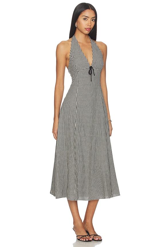 view 2 of 4 ROBE SERENA in Black Gingham