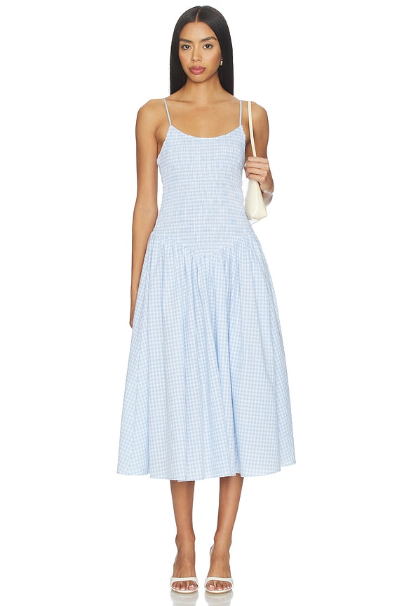 view 1 of 4 VESTIDO IVES in Light Blue Gingham