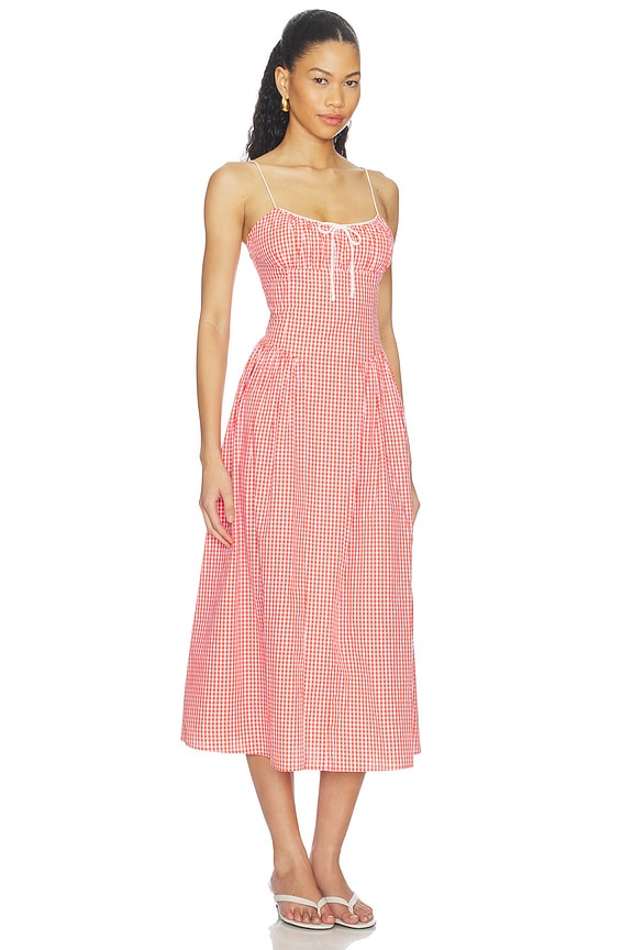 view 2 of 4 ROBE LYLA in Coral Red Gingham