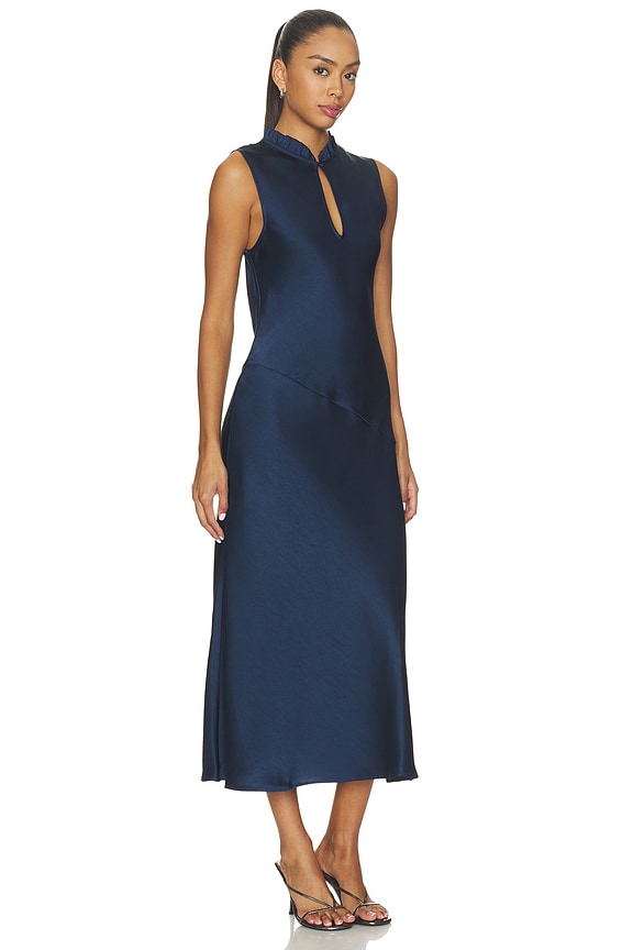view 2 of 3 VESTIDO DE SATÉN NORTH  in Navy