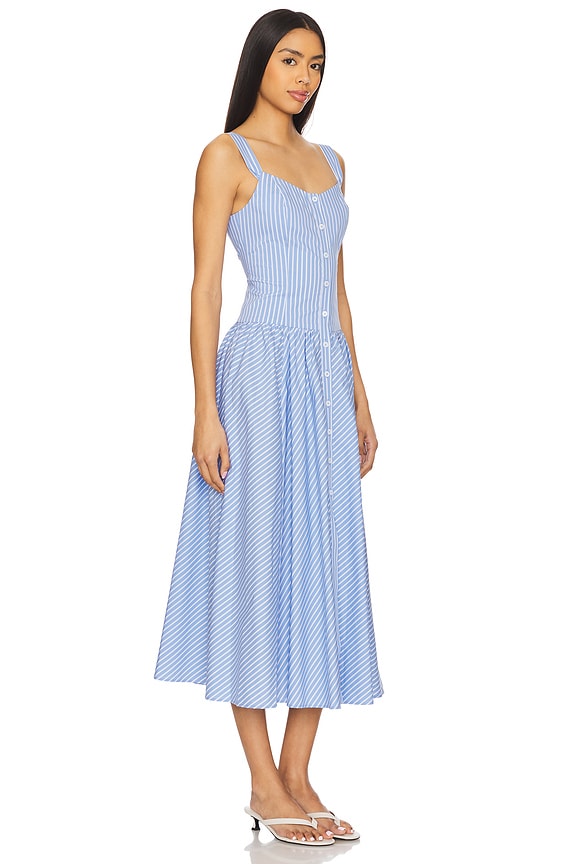 view 2 of 4 Tessa Stripe Dress in Blue & White Stripe