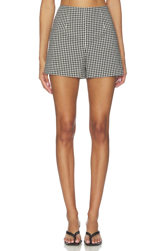 view 1 of 6 SHORT BIRDIE in Black Gingham