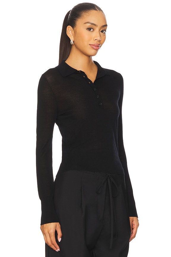 view 2 of 4 Elodie Henni Polo Sweater in Black