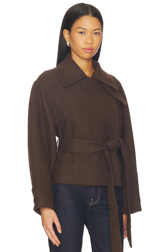 view 2 of 4 Vincent Half Coat in Choco Brown