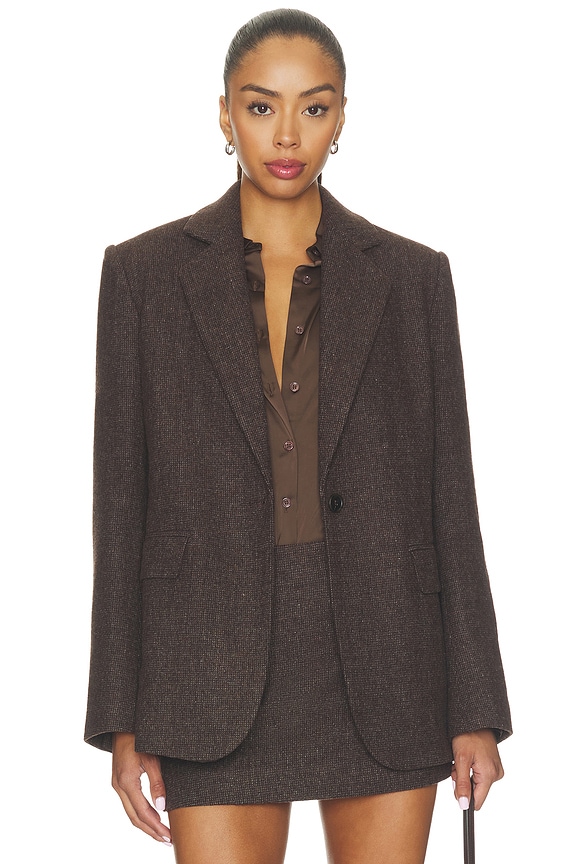 view 2 of 5 Perrin Wool Blend Blazer in Brown