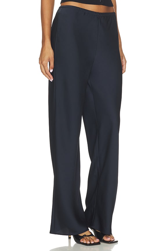 view 2 of 6 PANTALONES DE SATÉN ROW  in Navy