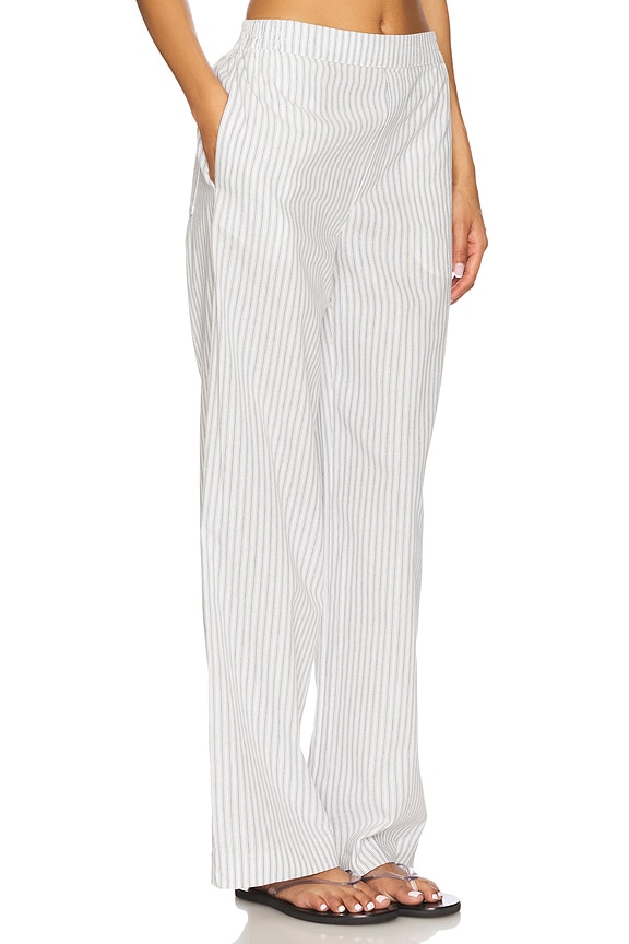 view 2 of 6 PANTALON PHOEBE in White Navy Stripe