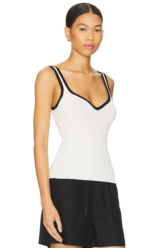 view 2 of 4 SHAY タンクトップ in White & Black