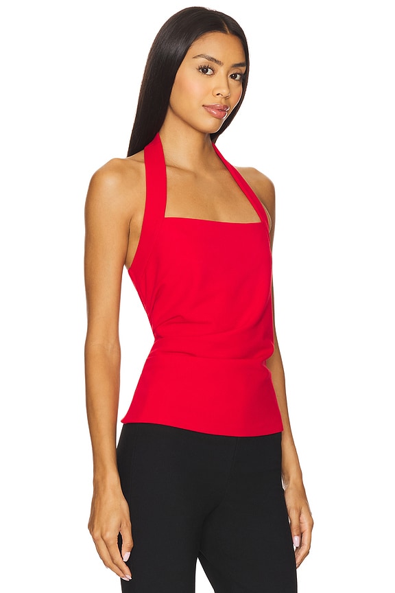 view 2 of 4 TOP DE TELA DE CREPE COLBIE in Red