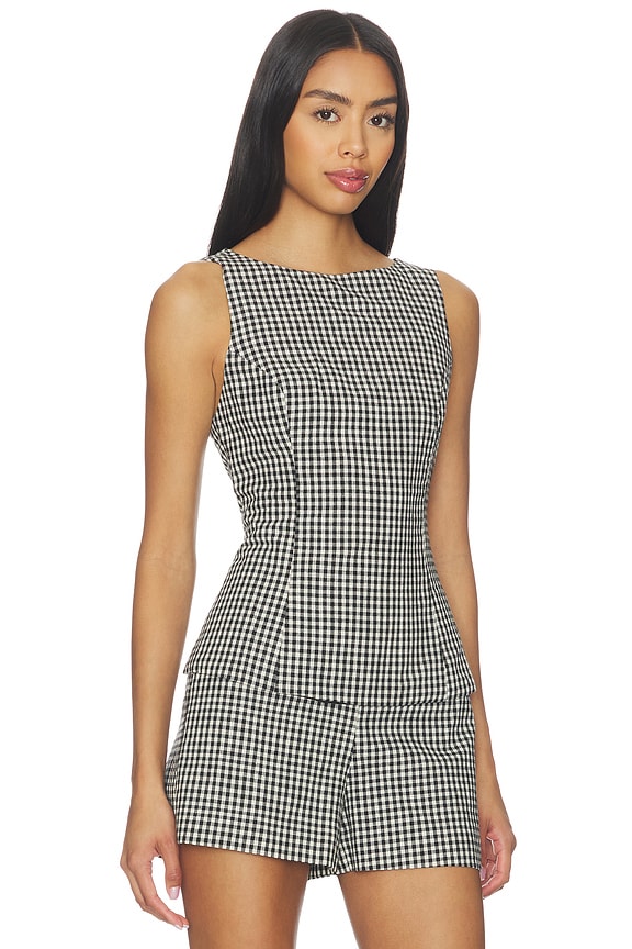 view 2 of 5 Birdie Top in Black Gingham