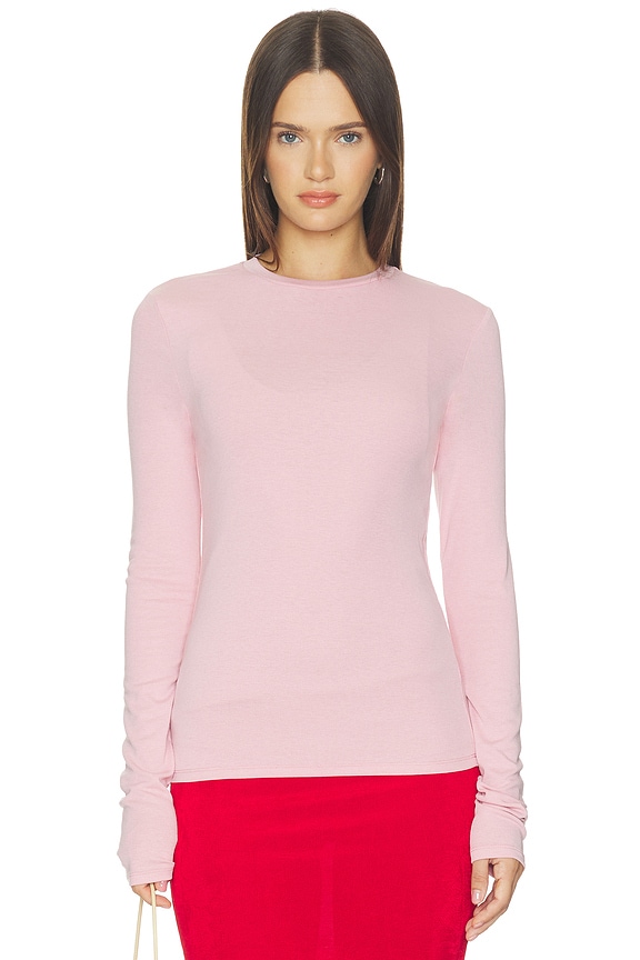 view 2 of 5 Lou Long Sleeve Tee in Pink