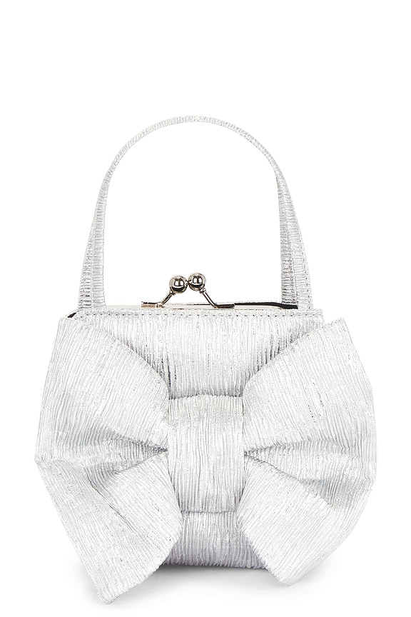 view 1 of 4 Bow Tie Cig Case Shoulder Bag in Silver Metallic