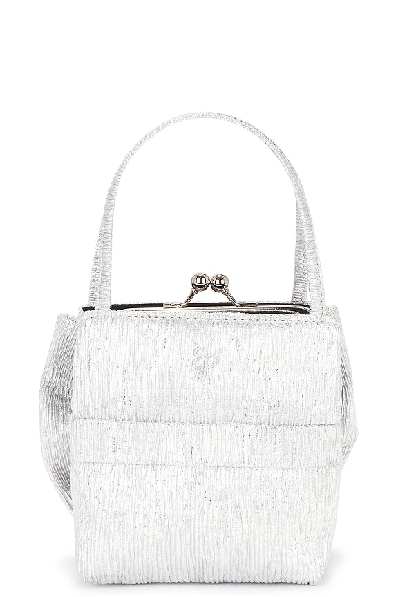 view 2 of 4 Bow Tie Cig Case Shoulder Bag in Silver Metallic
