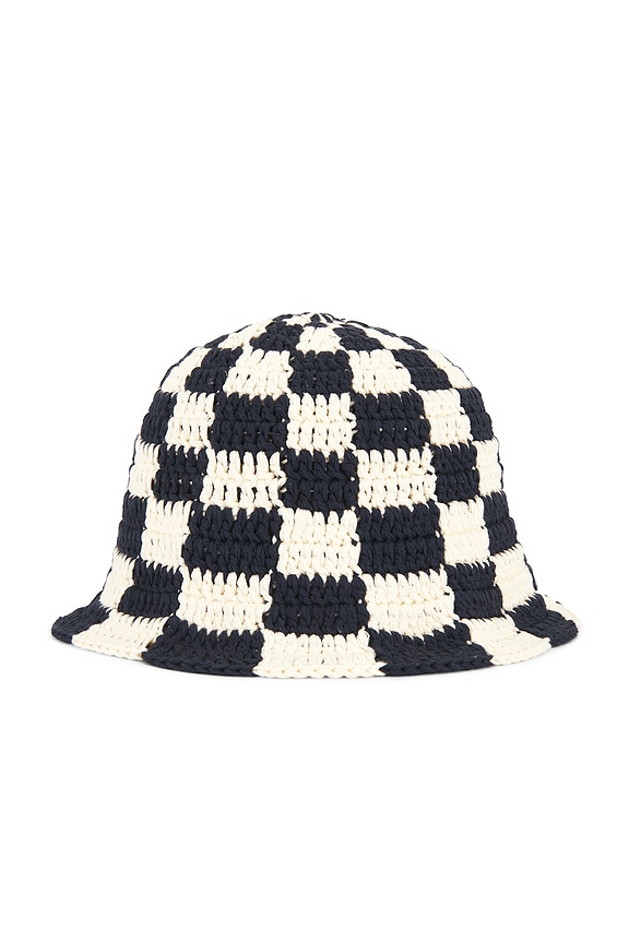 view 1 of 2 Chess Bucket Hat in Plain Dark Blue