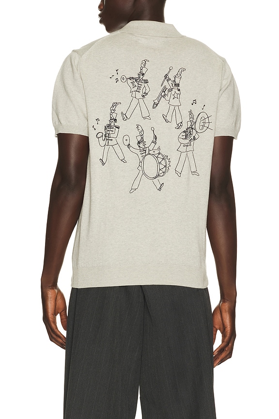 view 1 of 5 Brass Band Polo in Plain Grey Melange