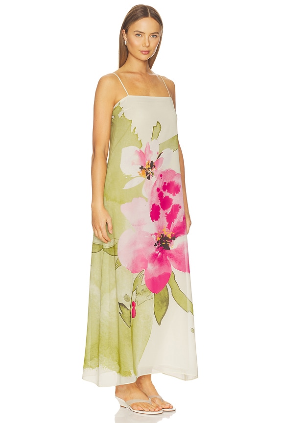 view 2 of 3 Java Tropical Long Dress in Green