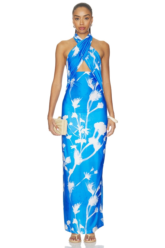 view 1 of 3 Kim Neel Long Dress in Blue