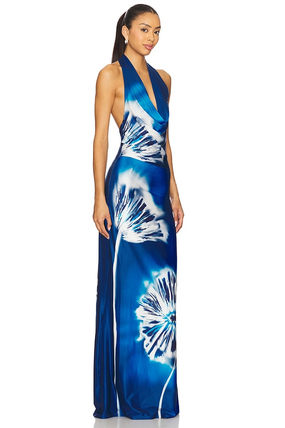 view 2 of 4 ROBE LONGUE MOONFLOWER in Blue