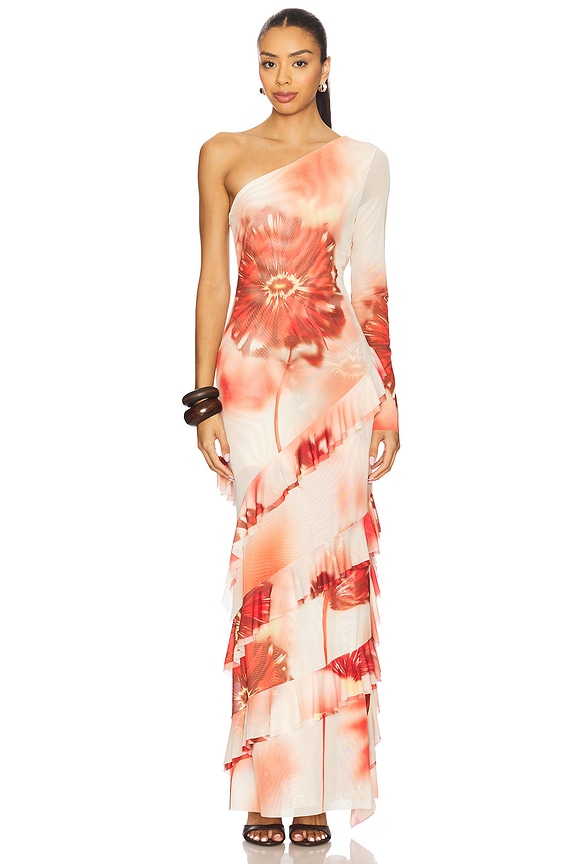 view 2 of 4 Glowvine Long Dress in Red