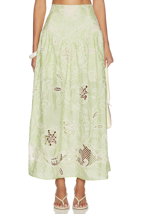 view 1 of 6 Ambrosia Long Skirt in Green