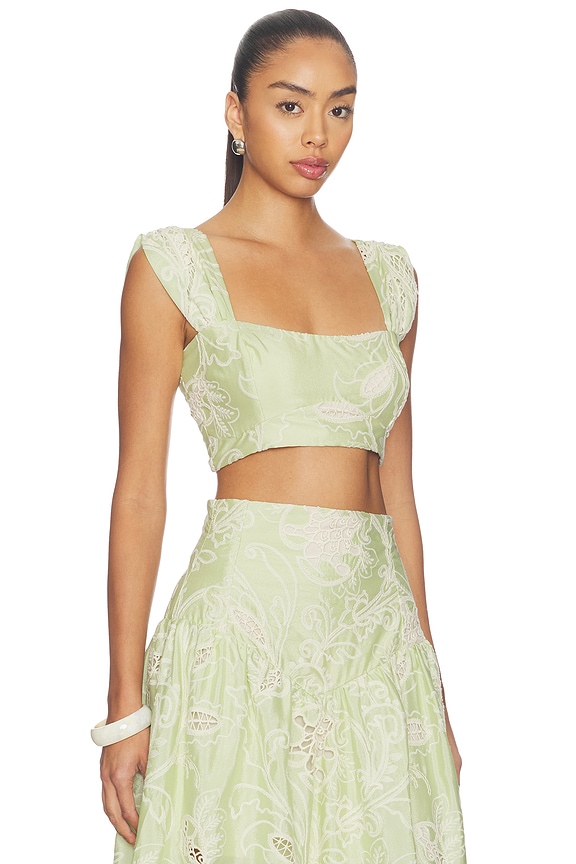 view 2 of 4 TOP CROPPED MARGARITA in Green