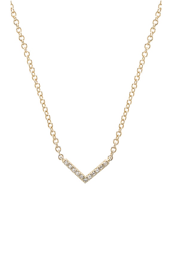 view 2 of 2 Mini Chevron Necklace in Yellow Gold