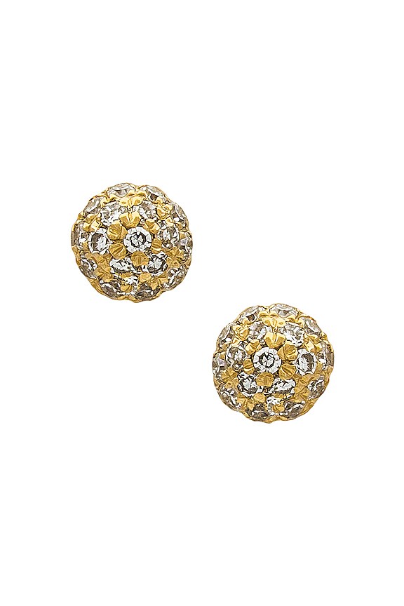 view 1 of 2 DISCO BALL スタッズイヤリング in Gold