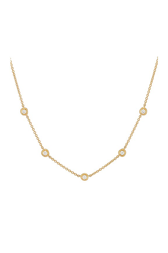 view 2 of 3 5 Diamond Pillow Necklace in Gold