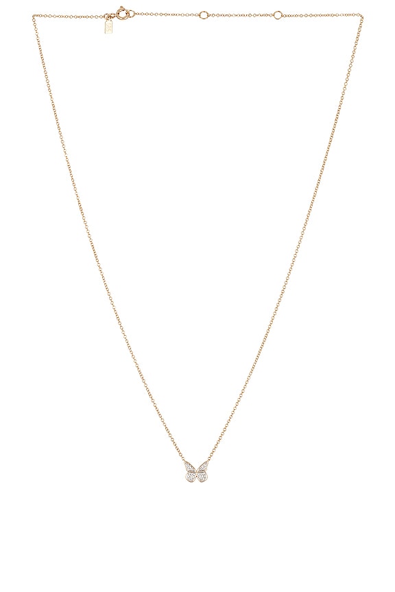 view 1 of 3 Diamond Flutter Necklace in 14k Yellow Gold
