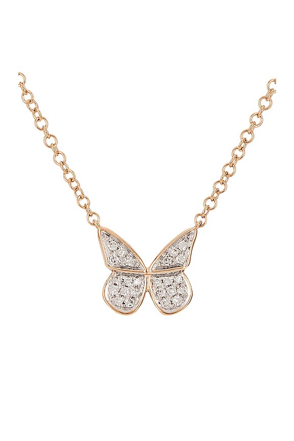 view 2 of 3 Diamond Flutter Necklace in 14k Yellow Gold